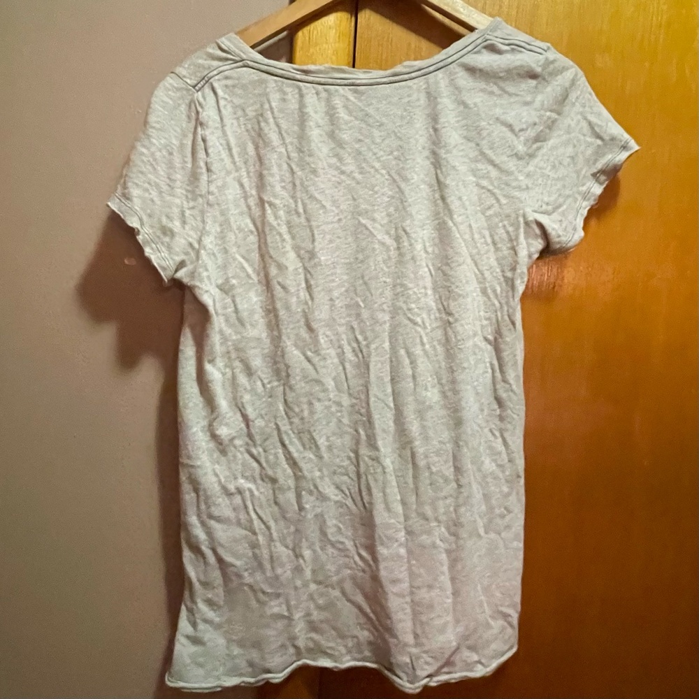 PINK Victoria's Secret Vintage Gray Relaxed Fit Short Sleeve T-Shirt Size Medium - Picture 8 of 9